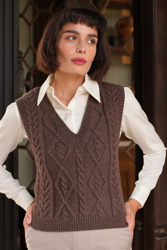 Erin Handknit Sweater Vest from GAÂLA