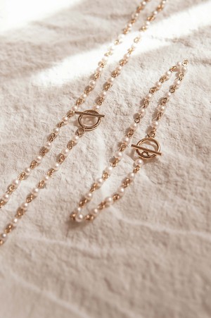 Audrey Pearl Station Necklace from GAÂLA