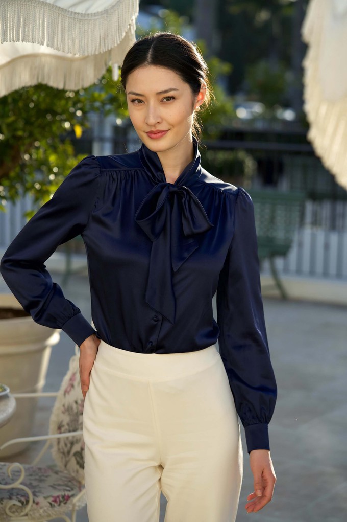 Lena Silk Bow Blouse from GAÂLA