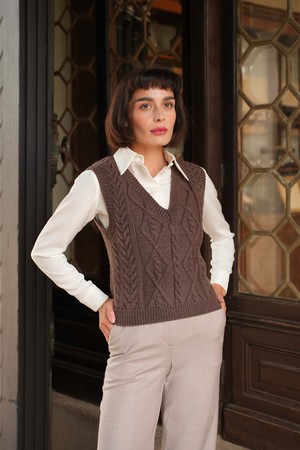 Erin Handknit Sweater Vest from GAÂLA