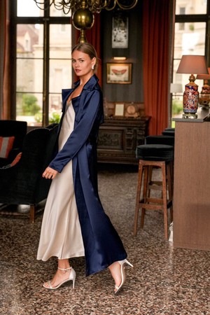 Cameron Satin Trenchcoat from GAÂLA