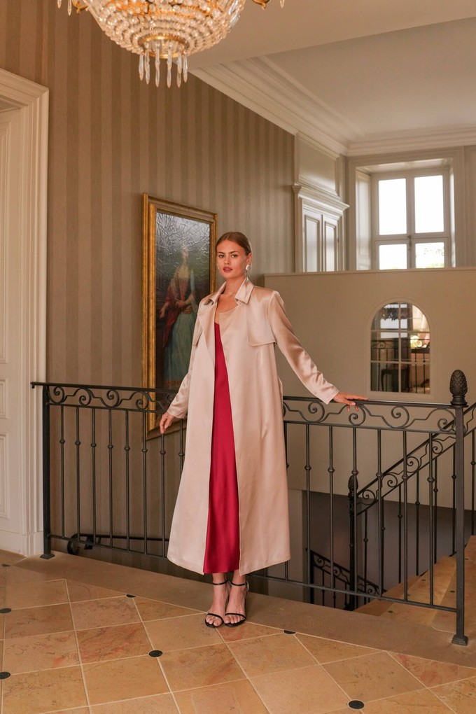 Cameron Satin Trenchcoat from GAÂLA
