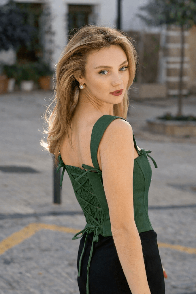 Jeanette Linen Corset Top from GAÂLA