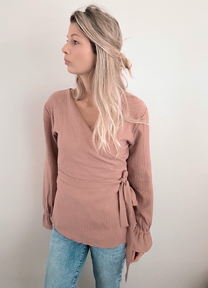 Wrap blouse – Old Blush from Glow - the store