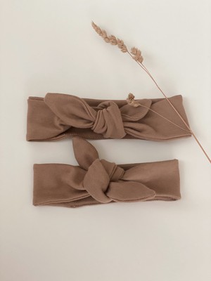 Button hairband organic cotton – Beige from Glow - the store