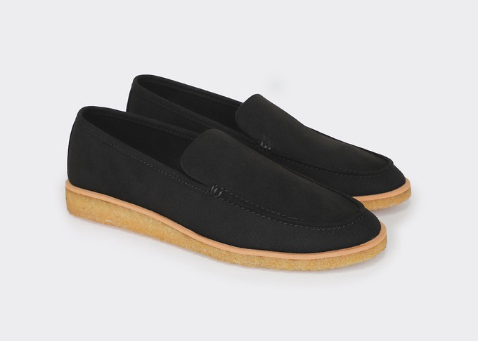 JOAN vegan suede loafers | BLACK from Good Guys Go Vegan