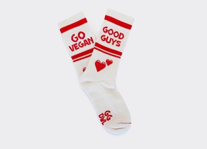 "Go Vegan" crew socks | LOVE is in the air  from Good Guys Go Vegan