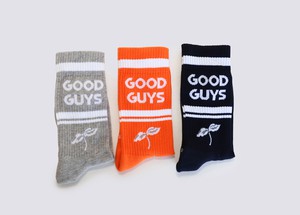 "Go Vegan" crew socks | ORANGE/GREY/INDIGO from Good Guys Go Vegan