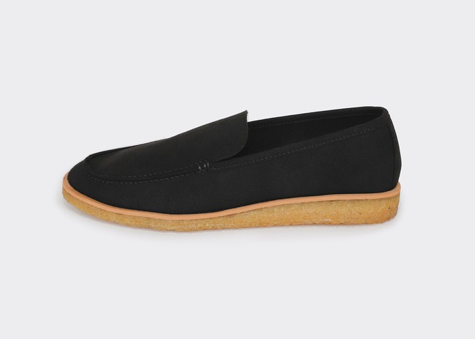 JOAN vegan suede loafers | BLACK from Good Guys Go Vegan