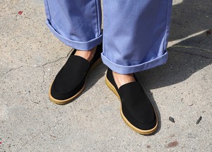 JOAN vegan suede loafers | BLACK from Good Guys Go Vegan