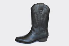 LUCKY high top vegan western boots | BLACK Veg Leather via Good Guys Go Vegan