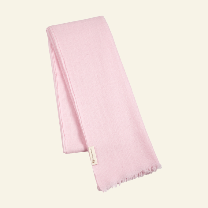 Handwoven Wool-Silk Scarf – Soft Pink Luxury Accessory from Heritage Moda