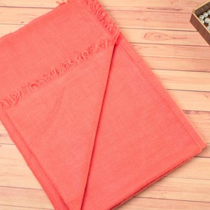 Certified Coral Pink Cashmere Scarf from Heritage Moda