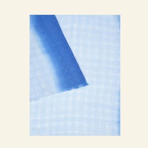 Handwoven Dip-Dye Blue Oversized Wool Scarf from Heritage Moda