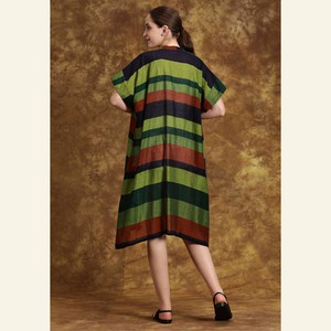 Handwoven Cotton Green Boho Summer Kimono from Heritage Moda