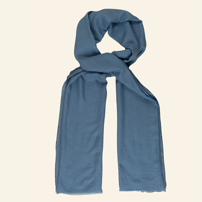 Powder Blue Cashmere Scarf from Heritage Moda