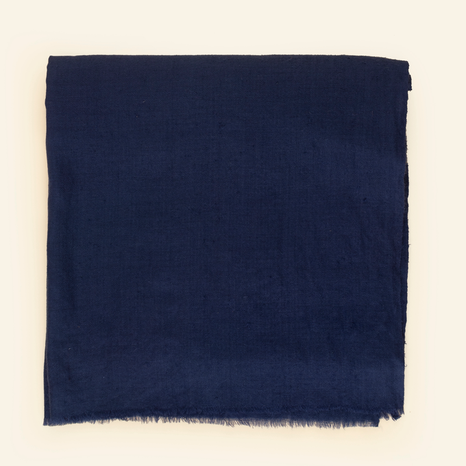 Men's Navy Blue Cashmere Scarf from Heritage Moda