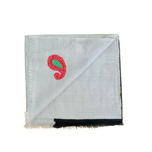 Handmade Wool Silk Black Grey Scarf from Heritage Moda