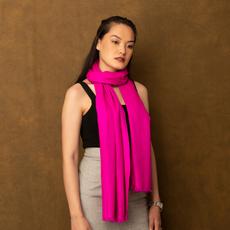 Fuchsia Pink Cashmere Scarf via Heritage Moda