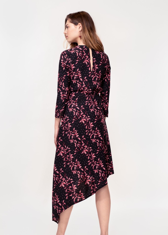 Azalea Dress in Pink Leaf Print from Hide The Label