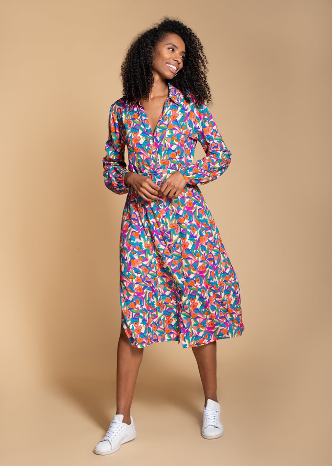 Acacia Shirt Dress in Graphic Pink Floral from Hide The Label