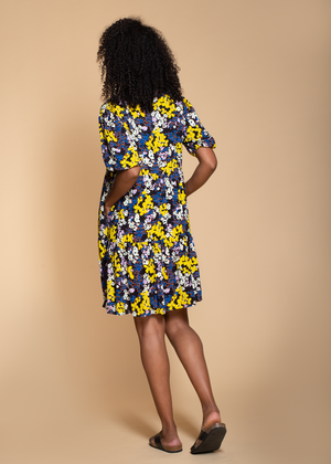 Lilium Short Tiered Dress in our Ditsy Floral Print from Hide The Label