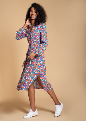 Acacia Shirt Dress in Graphic Pink Floral from Hide The Label