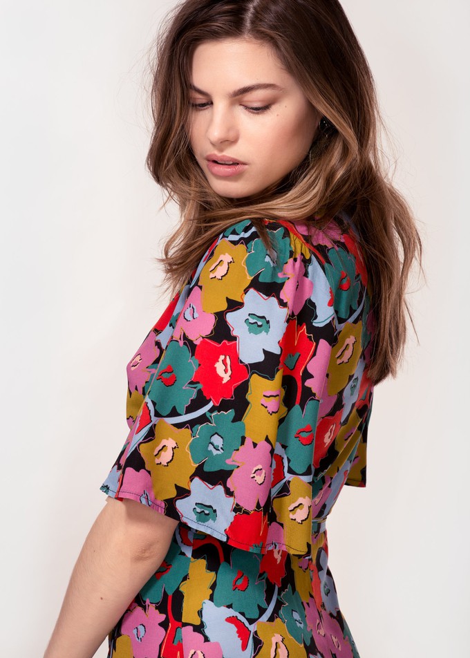 Rosa Dress in Cut Out Floral Print from Hide The Label