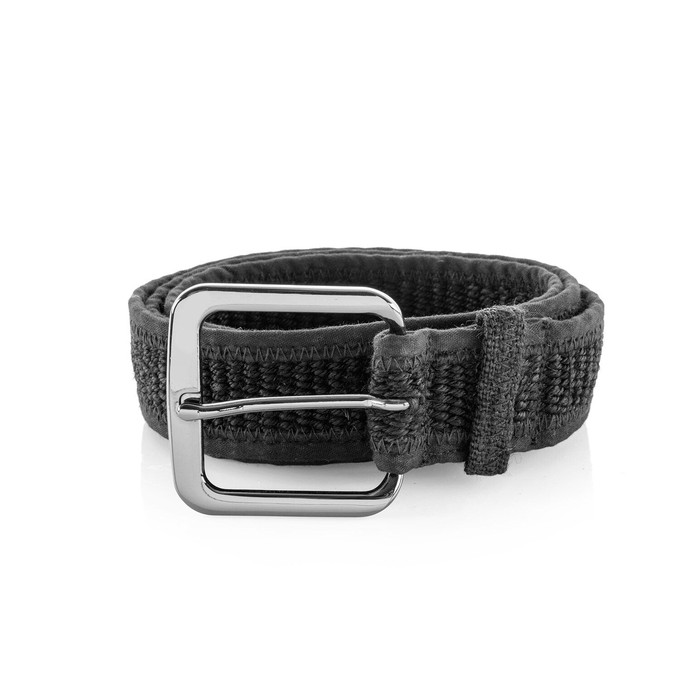 Woven Hemp Black Vegan Belt - Made of 100% woven hemp from Himal Natural Fibres