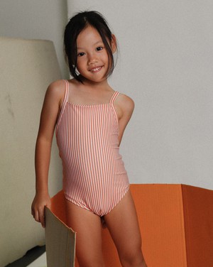 Mara One-Piece – Mandarine Stripe from Ina Swim