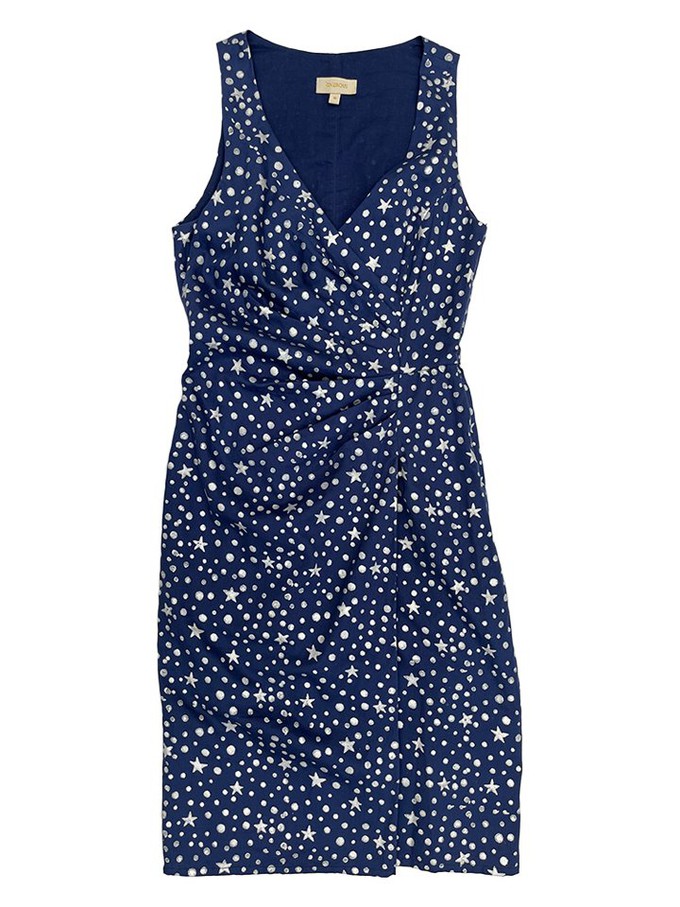 Organic Cotton Indigo Star Wrap Dress from Jenerous