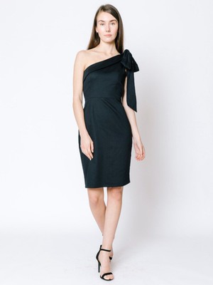 Organic Cotton Black One Shoulder Dress from Jenerous