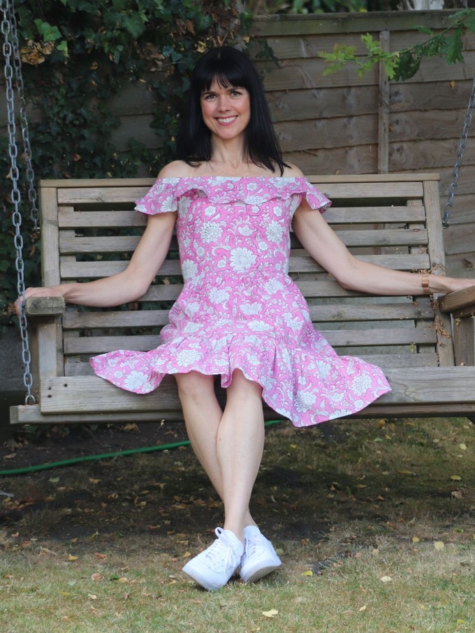 Organic Cotton Pink Floral Transformation Dress from Jenerous