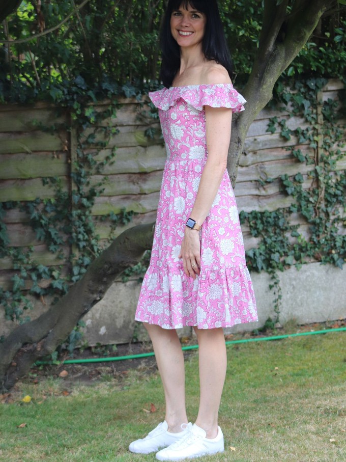 Organic Cotton Pink Floral Transformation Dress from Jenerous