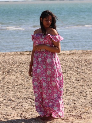 Pink Floral Transformation Maxi Dress from Jenerous