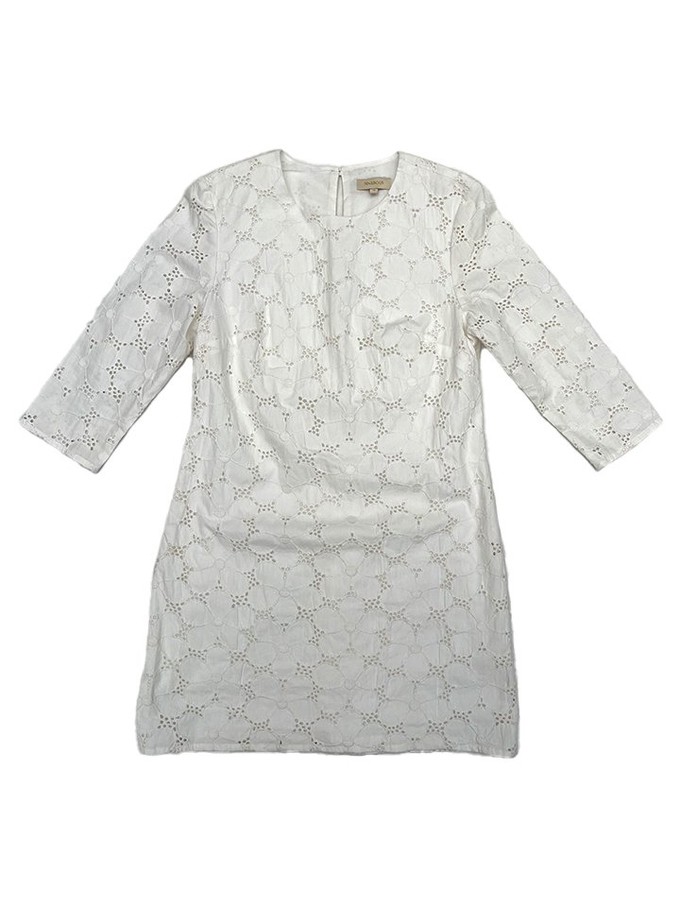 Ivory Broderie Anglaise Joy Mini Dress from Jenerous