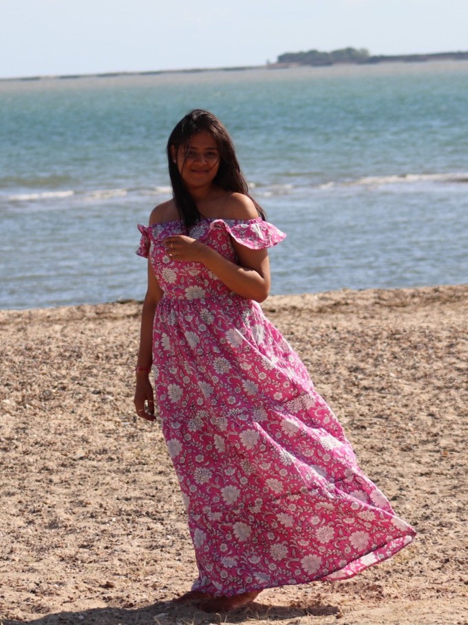 Pink Floral Transformation Maxi Dress from Jenerous