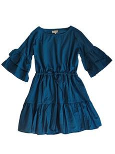 3/4 Sleeve Short Cotton Dress via Jenerous