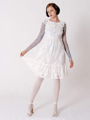 Cream Lace Transformation Dress from Jenerous
