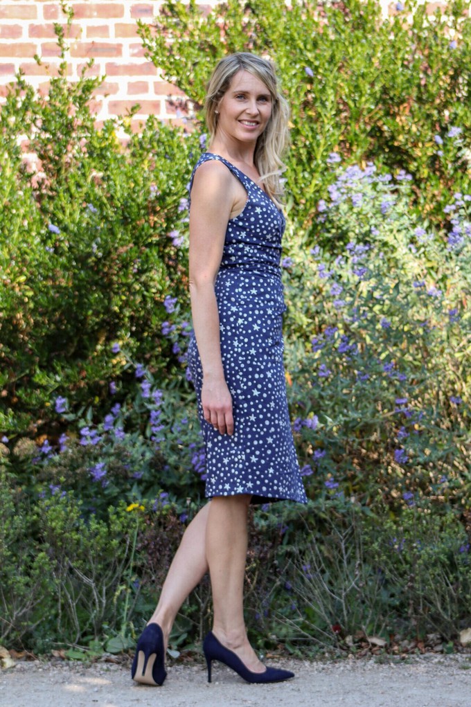 Organic Cotton Indigo Star Wrap Dress from Jenerous