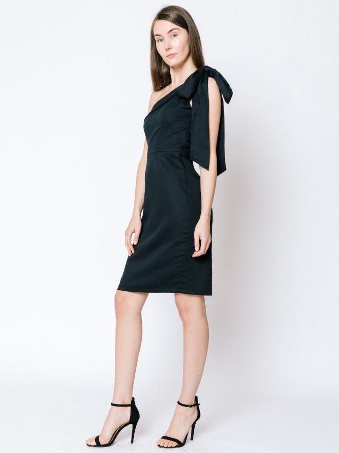 Organic Cotton Black One Shoulder Dress from Jenerous