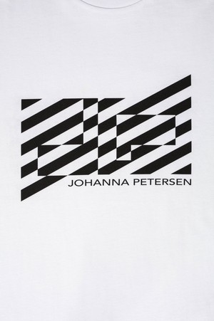 WHITE STRIPED LOGO HOODIE from JOHANNA PETERSEN