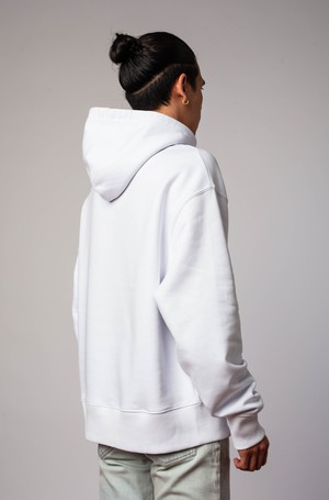 WHITE STRIPED LOGO HOODIE from JOHANNA PETERSEN