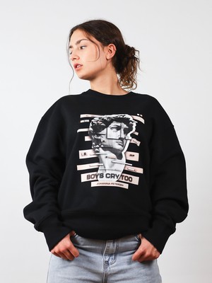 BLACK - BOYS CRY TOO - SWEATSHIRT from JOHANNA PETERSEN