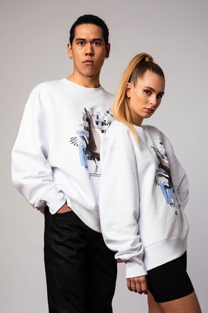 WHITE STORK SWEATSHIRT from JOHANNA PETERSEN