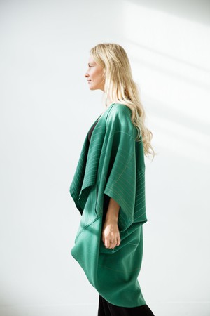 Wool Kimono Warm Jade from JULAHAS