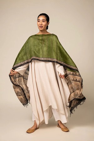 NEW! 3-in-1 Peace Silk Poncho Ikat from JULAHAS