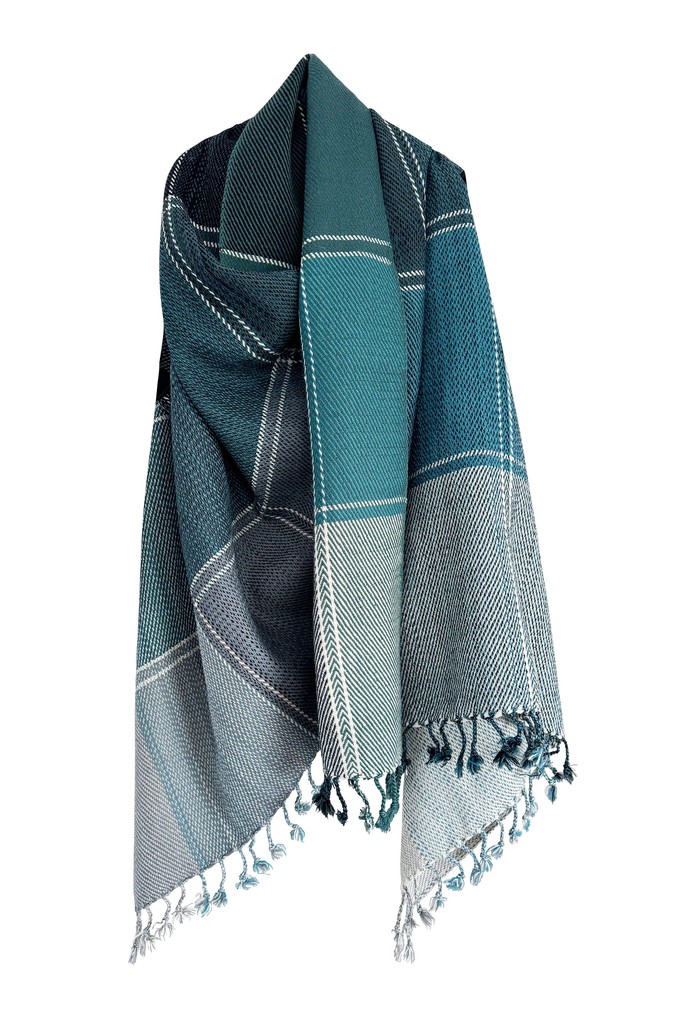 NEW! PETITE PLAID Wool Cape Tranquility from JULAHAS