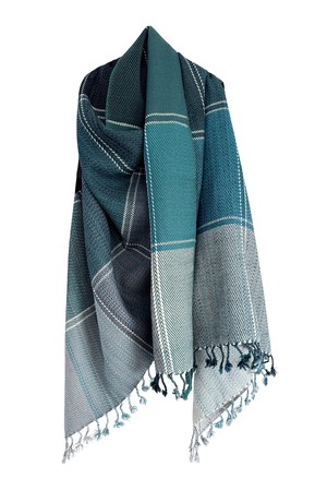 NEW! PETITE PLAID Wool Cape Tranquility from JULAHAS