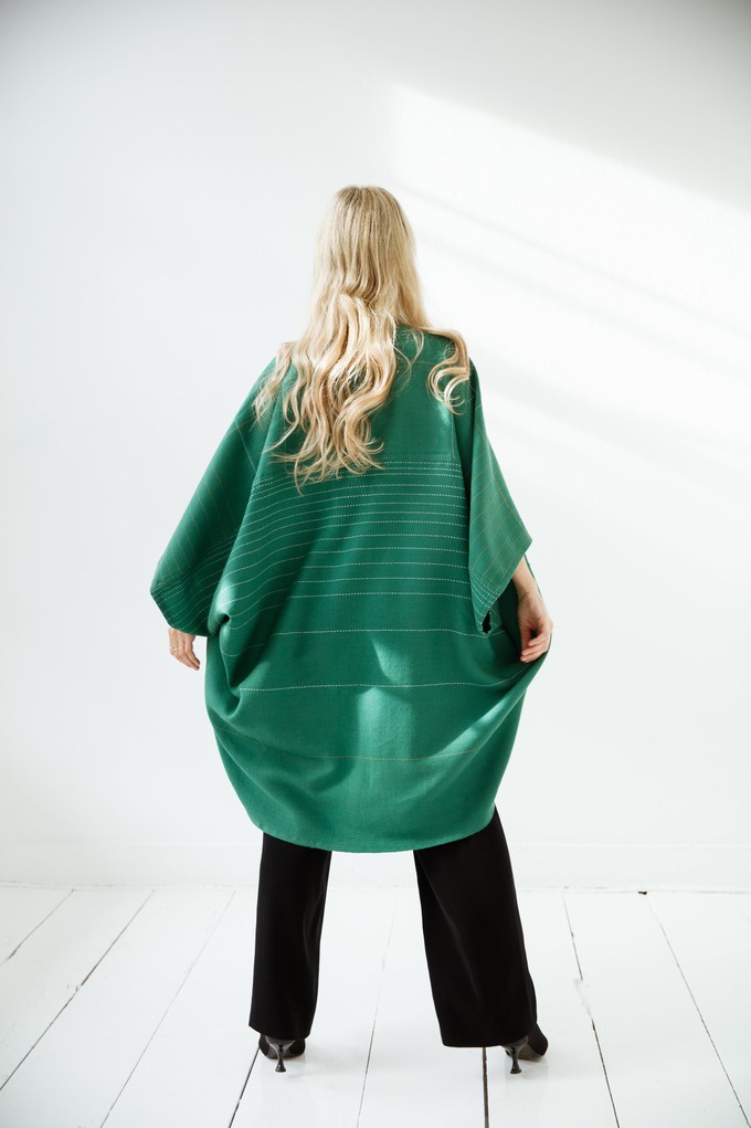 Wool Kimono Warm Jade from JULAHAS